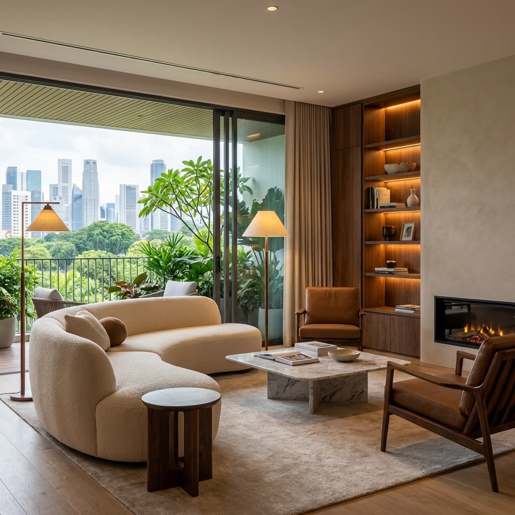 Luxurious Singaporean Living Room